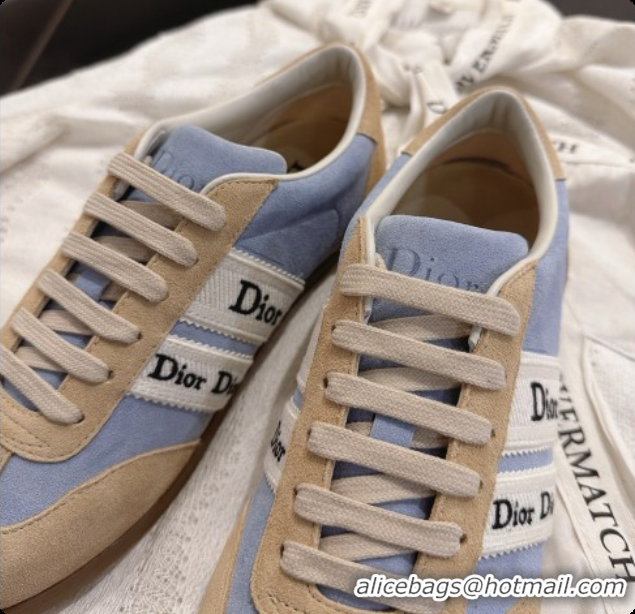 Good Product Dior Ribbon Sneaker in Suede Calfskin D091181 Blue 2026