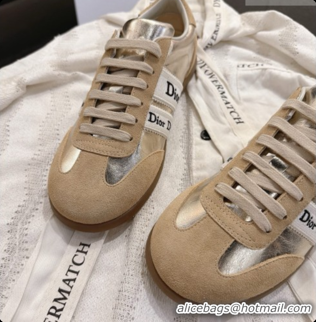 Perfect Dior Ribbon Sneaker in Brown Suede Calfskin and Silver Lambskin D091182 2026