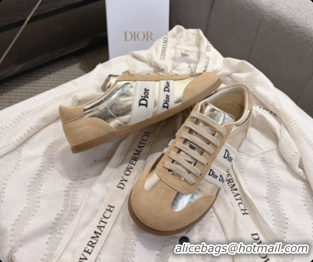 Perfect Dior Ribbon Sneaker in Brown Suede Calfskin and Silver Lambskin D091182 2026