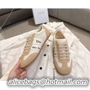 Popular Style Dior Ribbon Sneaker in Light Brown/White Suede Calfskin D091184 2026