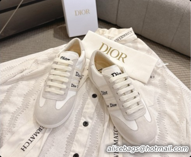 Good Product Dior Ribbon Sneaker in Suede Calfskin D091185 White 2026