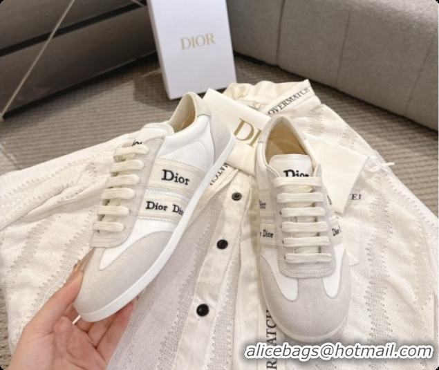 Good Product Dior Ribbon Sneaker in Suede Calfskin D091185 White 2026