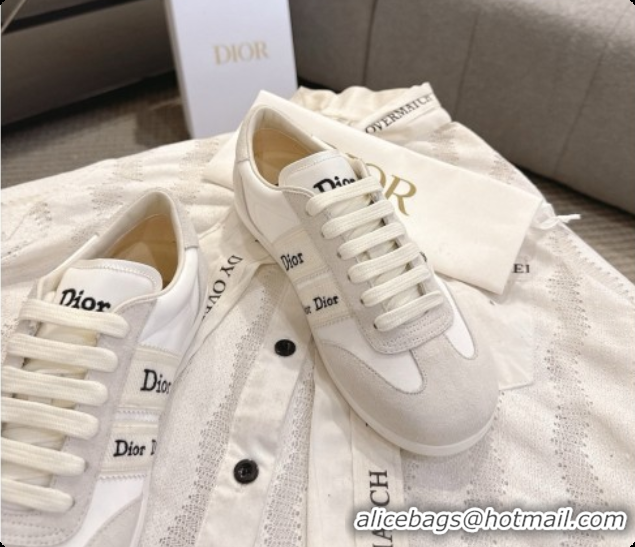 Good Product Dior Ribbon Sneaker in Suede Calfskin D091185 White 2026
