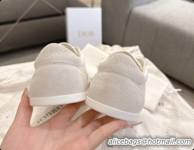 Good Product Dior Ribbon Sneaker in Suede Calfskin D091185 White 2026