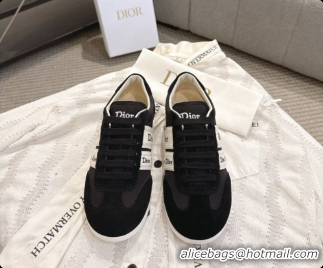 Most Popular Dior Ribbon Sneaker in Suede Calfskin D091186 Black 2026