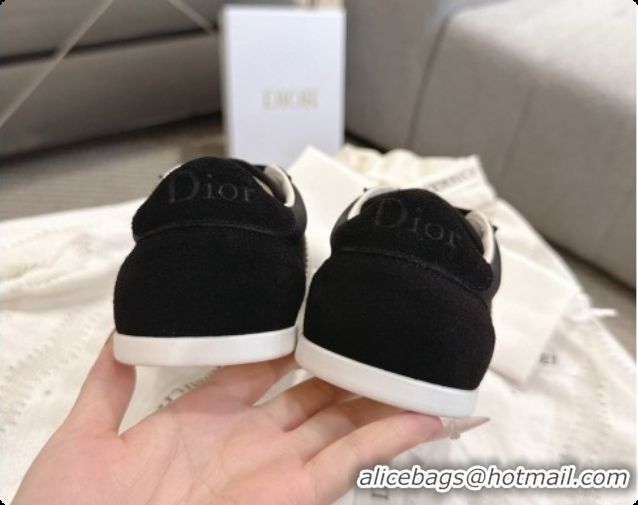 Most Popular Dior Ribbon Sneaker in Suede Calfskin D091186 Black 2026
