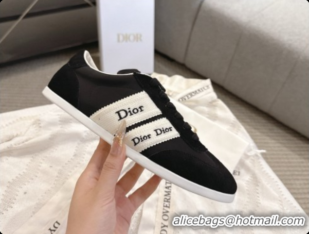 Most Popular Dior Ribbon Sneaker in Suede Calfskin D091186 Black 2026