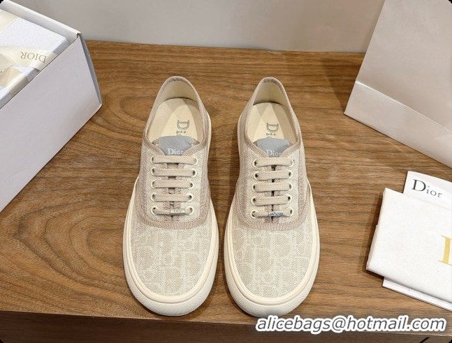 Luxury Hot Dior Saltwind Sneaker Dior Oblique Tabru Jacquard D091189 Beige 2026
