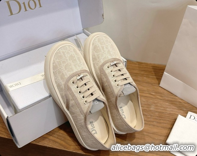 Luxury Hot Dior Saltwind Sneaker Dior Oblique Tabru Jacquard D091189 Beige 2026
