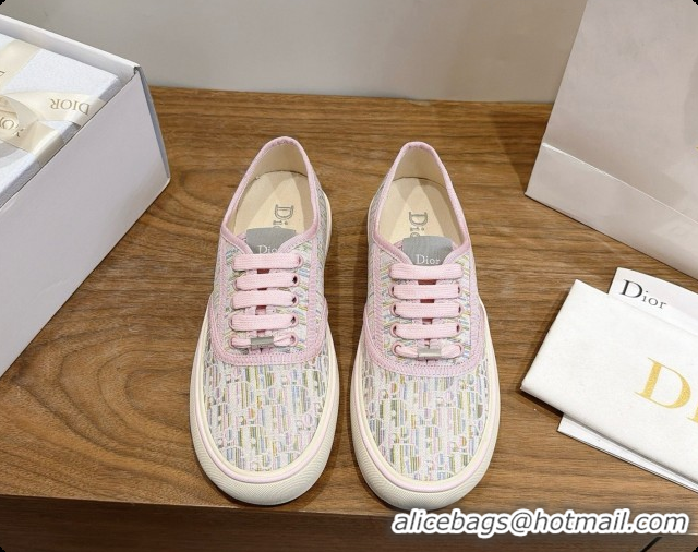 Luxury Dior Saltwind Sneaker Dior Oblique Tabru Jacquard D091190 Pink/Grey 2026