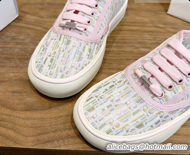 Luxury Dior Saltwind Sneaker Dior Oblique Tabru Jacquard D091190 Pink/Grey 2026