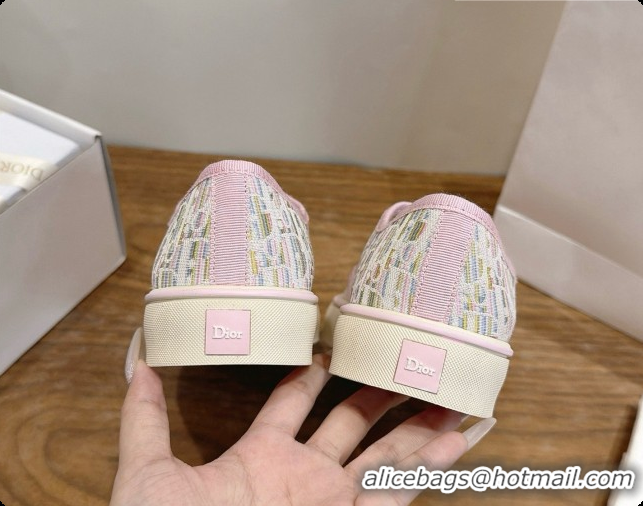 Luxury Dior Saltwind Sneaker Dior Oblique Tabru Jacquard D091190 Pink/Grey 2026