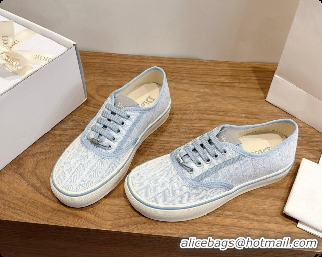 Super Quality Dior Saltwind Sneaker Dior Oblique Tabru Jacquard D091191 Light Blue 2026