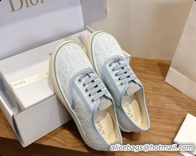 Super Quality Dior Saltwind Sneaker Dior Oblique Tabru Jacquard D091191 Light Blue 2026