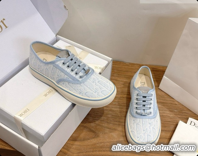 Super Quality Dior Saltwind Sneaker Dior Oblique Tabru Jacquard D091191 Light Blue 2026