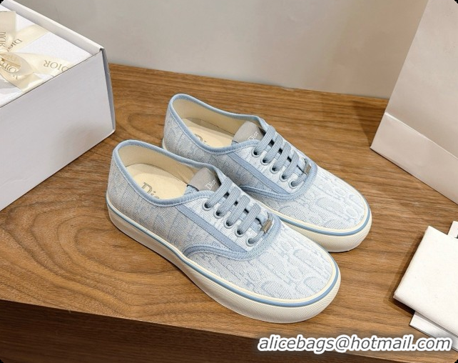 Super Quality Dior Saltwind Sneaker Dior Oblique Tabru Jacquard D091191 Light Blue 2026