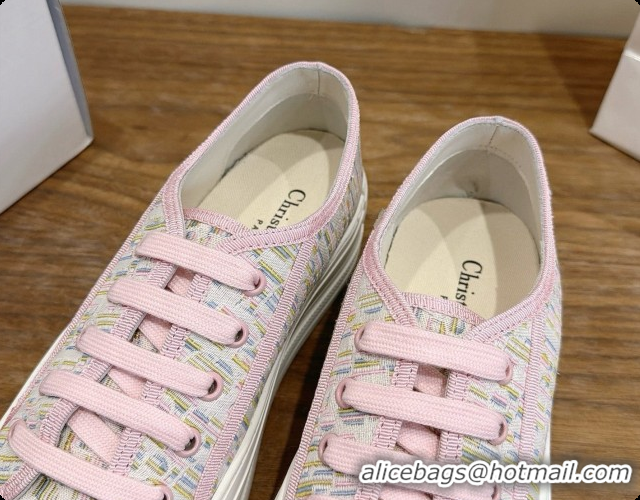 Luxurious Dior Walk'n'Dior Sneaker in Dior Oblique Embroidered Cotton D091192 Pink 2026