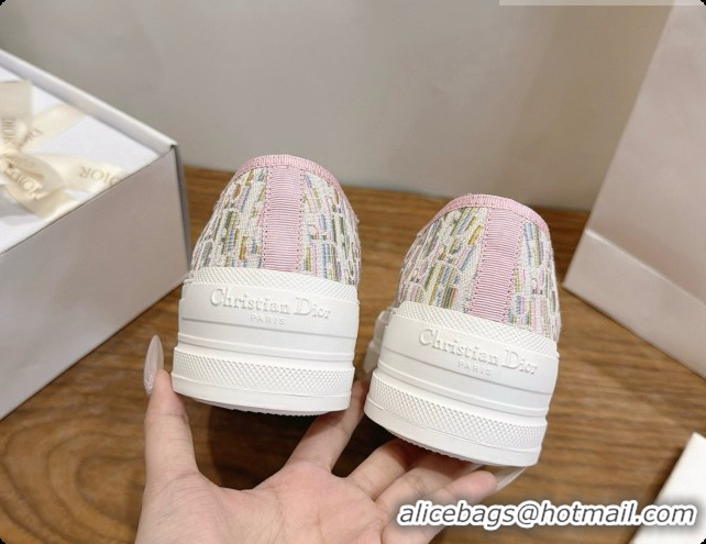 Luxurious Dior Walk'n'Dior Sneaker in Dior Oblique Embroidered Cotton D091192 Pink 2026