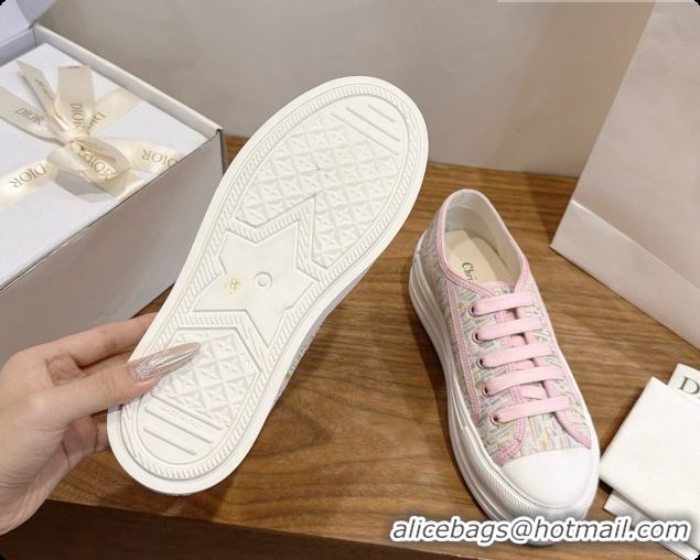 Luxurious Dior Walk'n'Dior Sneaker in Dior Oblique Embroidered Cotton D091192 Pink 2026