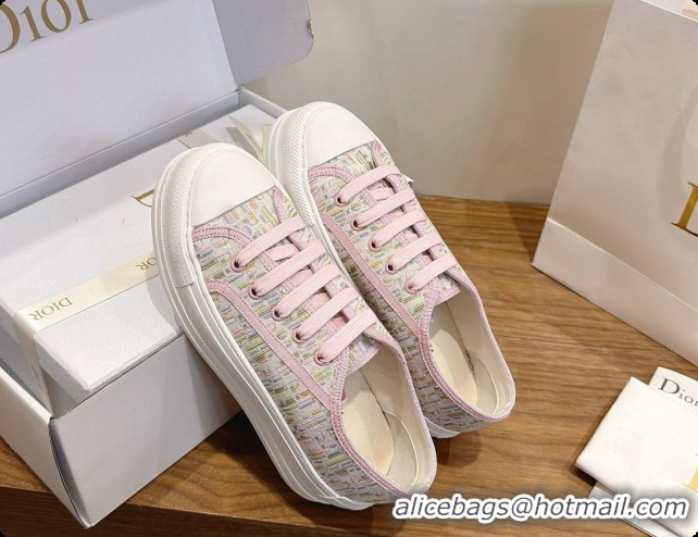 Luxurious Dior Walk'n'Dior Sneaker in Dior Oblique Embroidered Cotton D091192 Pink 2026