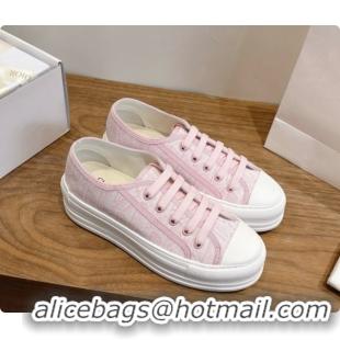 Luxury Classic Dior Walk'n'Dior Sneaker in Dior Oblique Embroidered Cotton D091193 Pink 2026