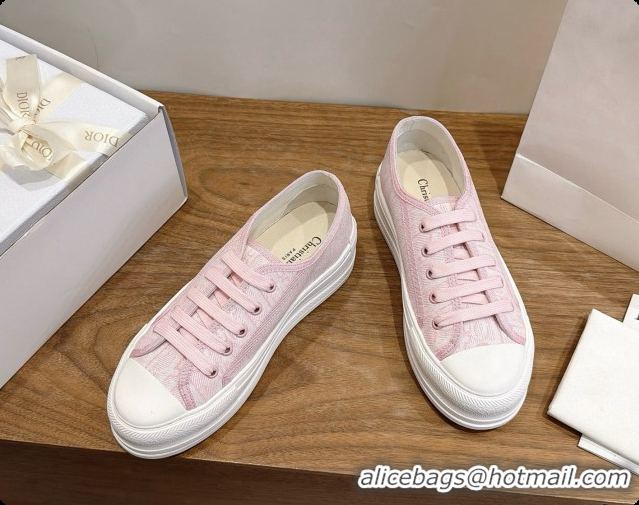Luxury Classic Dior Walk'n'Dior Sneaker in Dior Oblique Embroidered Cotton D091193 Pink 2026