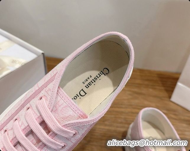 Luxury Classic Dior Walk'n'Dior Sneaker in Dior Oblique Embroidered Cotton D091193 Pink 2026