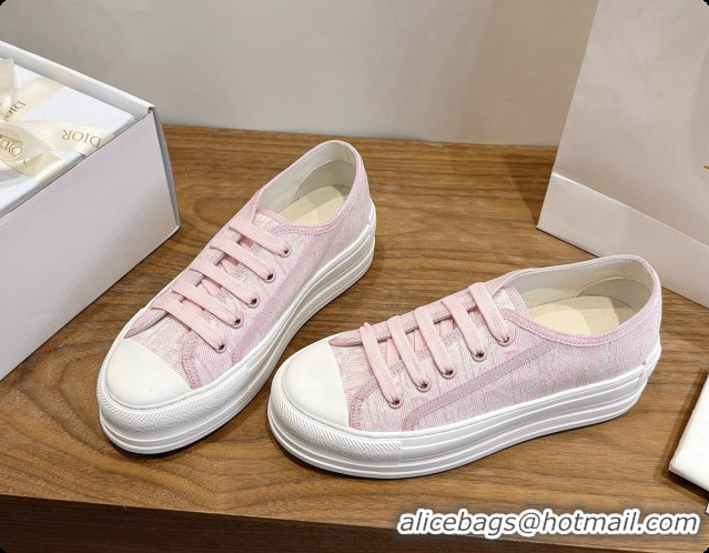 Luxury Classic Dior Walk'n'Dior Sneaker in Dior Oblique Embroidered Cotton D091193 Pink 2026