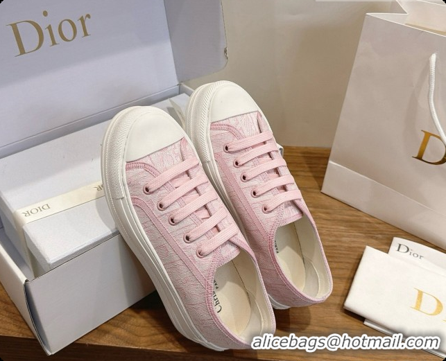 Luxury Classic Dior Walk'n'Dior Sneaker in Dior Oblique Embroidered Cotton D091193 Pink 2026