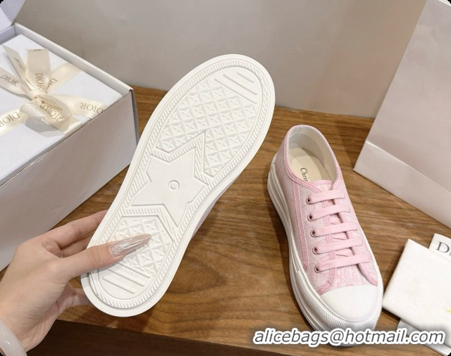Luxury Classic Dior Walk'n'Dior Sneaker in Dior Oblique Embroidered Cotton D091193 Pink 2026