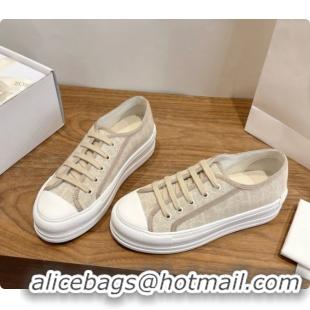 Luxury Dior Walk'n'Dior Sneaker in Dior Oblique Embroidered Cotton D091194 Beige 2026