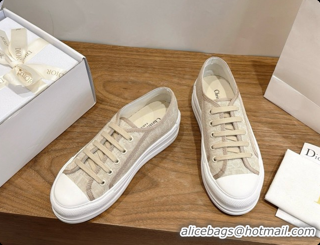 Luxury Dior Walk'n'Dior Sneaker in Dior Oblique Embroidered Cotton D091194 Beige 2026