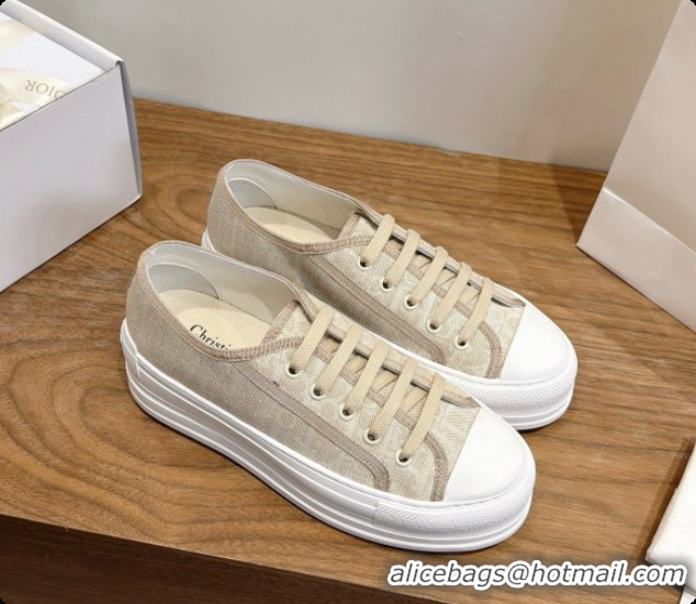 Luxury Dior Walk'n'Dior Sneaker in Dior Oblique Embroidered Cotton D091194 Beige 2026
