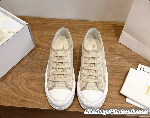 Luxury Dior Walk'n'Dior Sneaker in Dior Oblique Embroidered Cotton D091194 Beige 2026
