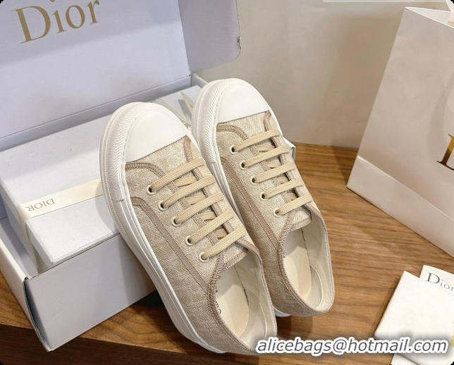 Luxury Dior Walk'n'Dior Sneaker in Dior Oblique Embroidered Cotton D091194 Beige 2026