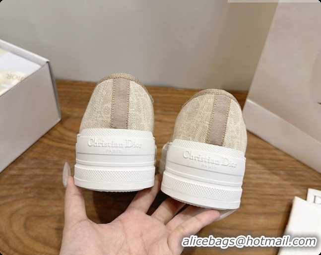 Luxury Dior Walk'n'Dior Sneaker in Dior Oblique Embroidered Cotton D091194 Beige 2026