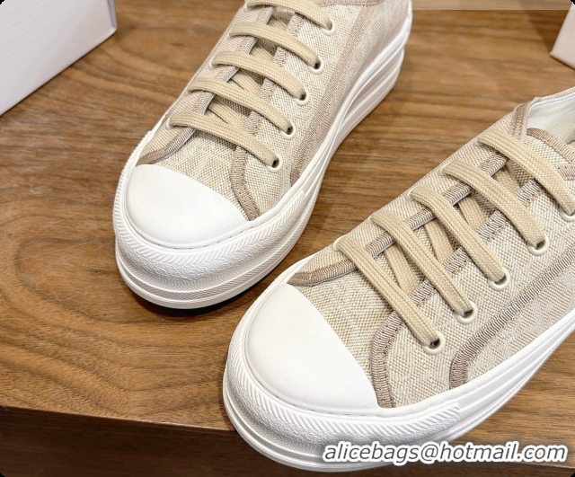 Luxury Dior Walk'n'Dior Sneaker in Dior Oblique Embroidered Cotton D091194 Beige 2026