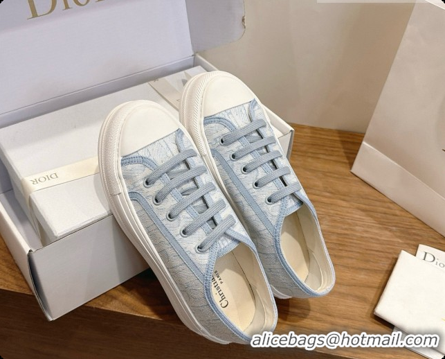 New Design Dior Walk'n'Dior Sneaker in Dior Oblique Embroidered Cotton D091195 Light Blue 2026