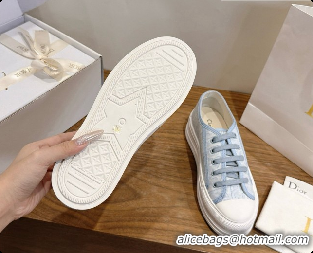 New Design Dior Walk'n'Dior Sneaker in Dior Oblique Embroidered Cotton D091195 Light Blue 2026