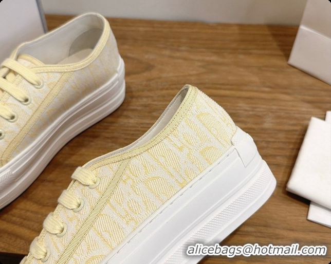Luxury Cheap Dior Walk'n'Dior Sneaker in Dior Oblique Embroidered Cotton D091195 Yellow 2026