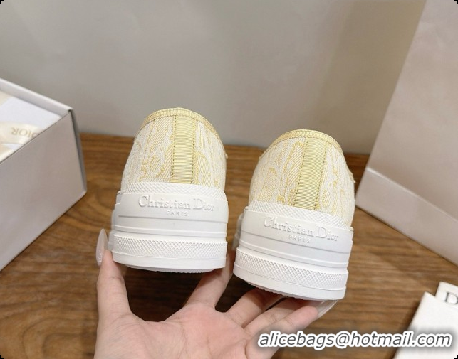 Luxury Cheap Dior Walk'n'Dior Sneaker in Dior Oblique Embroidered Cotton D091195 Yellow 2026