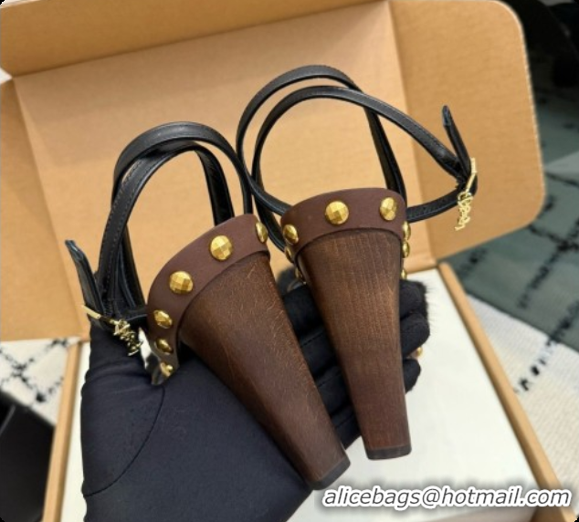 Buy Cheap Saint Laurent Mink Fur Sandals S091509 Black 2026