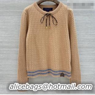 Top Quality Louis Vuitton Cashmere Sweater LV090703 Light Brown 2026