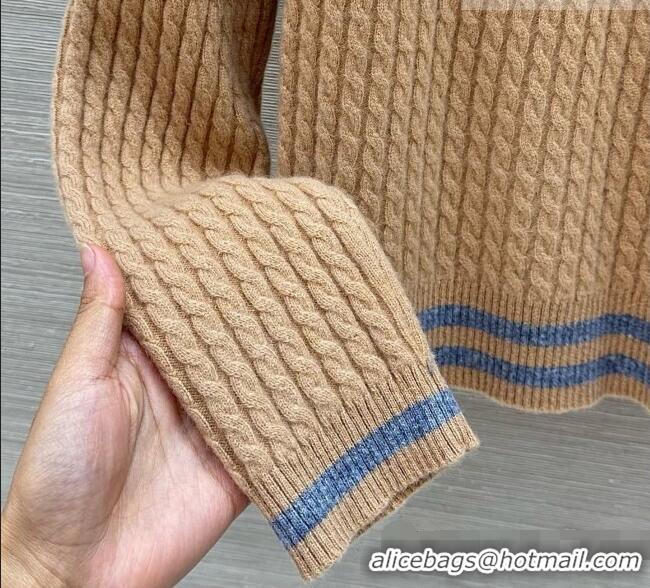 Top Quality Louis Vuitton Cashmere Sweater LV090703 Light Brown 2026