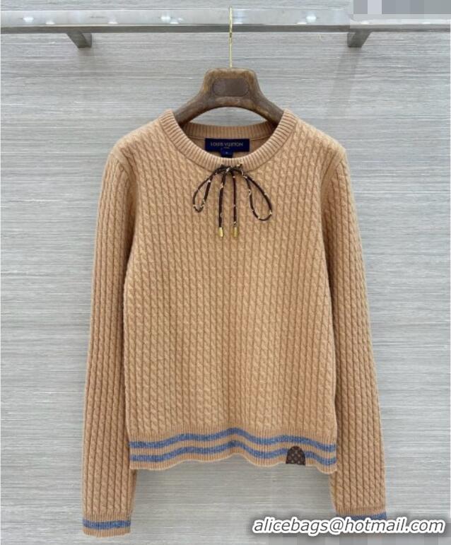 Top Quality Louis Vuitton Cashmere Sweater LV090703 Light Brown 2026