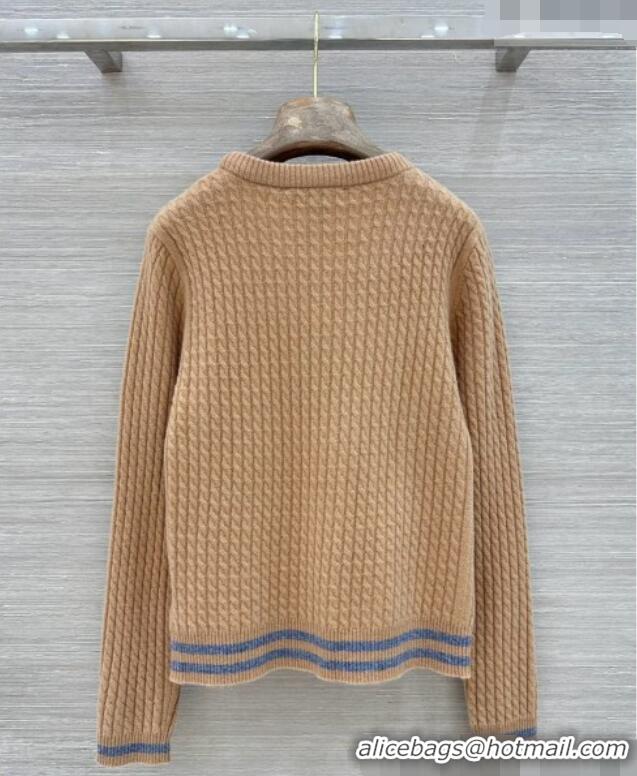 Top Quality Louis Vuitton Cashmere Sweater LV090703 Light Brown 2026