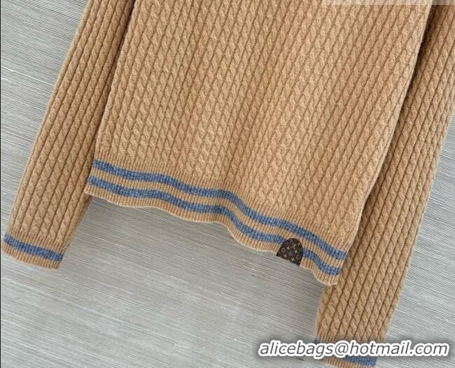 Top Quality Louis Vuitton Cashmere Sweater LV090703 Light Brown 2026