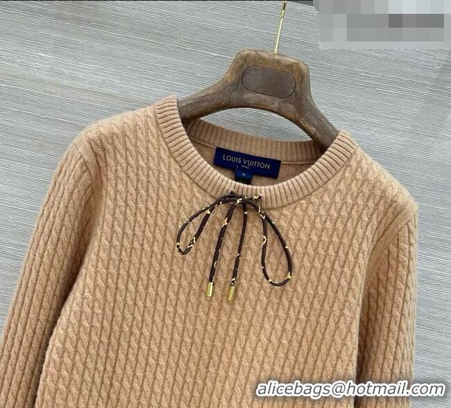 Top Quality Louis Vuitton Cashmere Sweater LV090703 Light Brown 2026