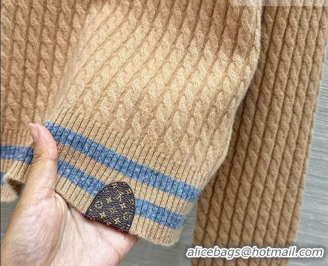 Top Quality Louis Vuitton Cashmere Sweater LV090703 Light Brown 2026