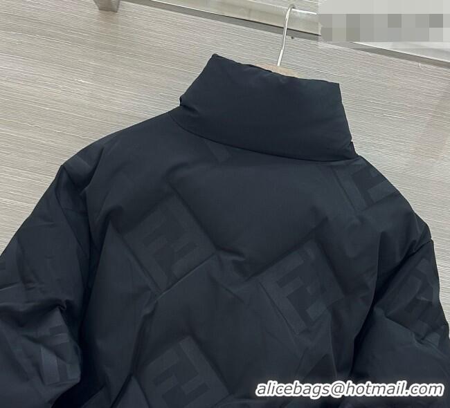 Famous Brand Fendi FF Down Jacket Wool F090705 Black 2026